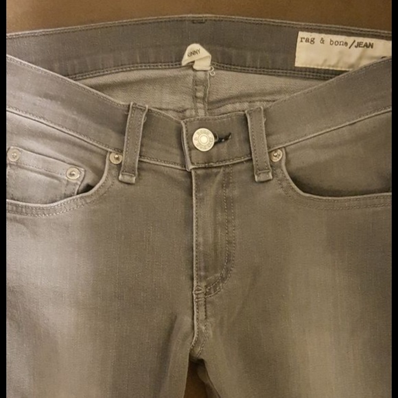 Rag & Bone Mid-Rise Faded Skinny Jeans - Picture 2 of 4